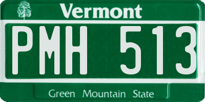 VT license plate PMH513