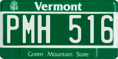 VT license plate PMH516