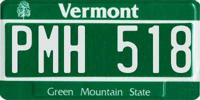 VT license plate PMH518