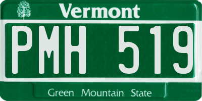 VT license plate PMH519