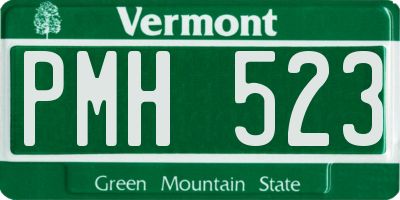 VT license plate PMH523