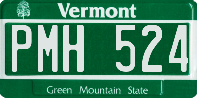 VT license plate PMH524