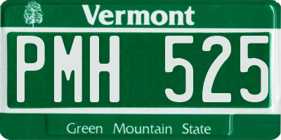 VT license plate PMH525
