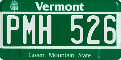 VT license plate PMH526