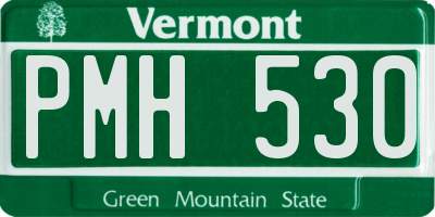 VT license plate PMH530