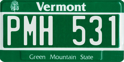 VT license plate PMH531