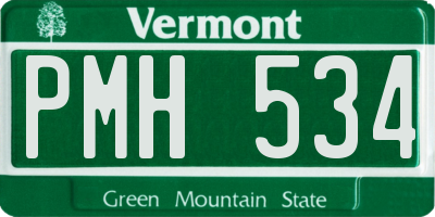 VT license plate PMH534