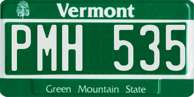 VT license plate PMH535