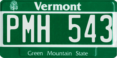 VT license plate PMH543