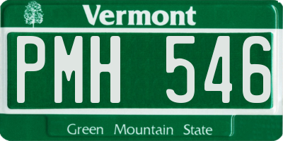 VT license plate PMH546