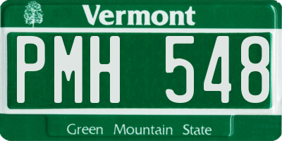 VT license plate PMH548