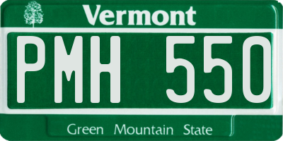 VT license plate PMH550