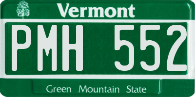 VT license plate PMH552