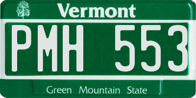 VT license plate PMH553