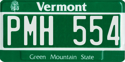 VT license plate PMH554