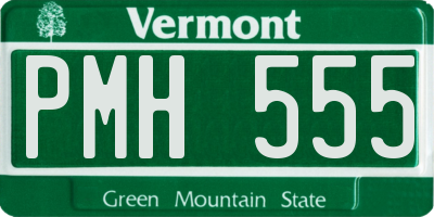 VT license plate PMH555