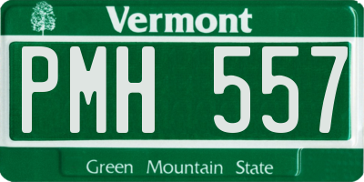 VT license plate PMH557