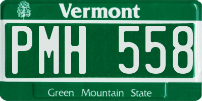 VT license plate PMH558