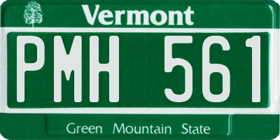 VT license plate PMH561