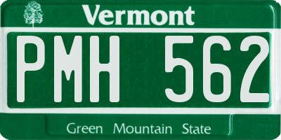 VT license plate PMH562