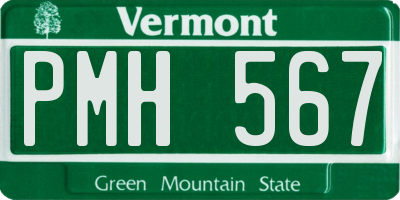 VT license plate PMH567