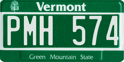 VT license plate PMH574