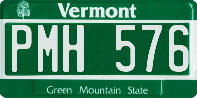 VT license plate PMH576