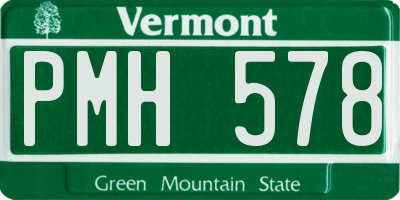 VT license plate PMH578