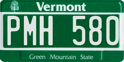 VT license plate PMH580
