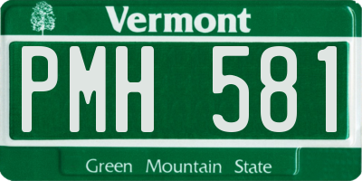 VT license plate PMH581