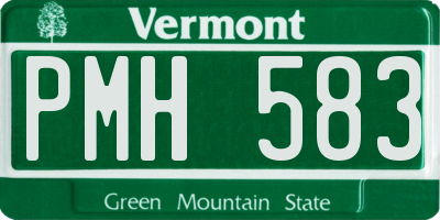 VT license plate PMH583