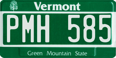 VT license plate PMH585