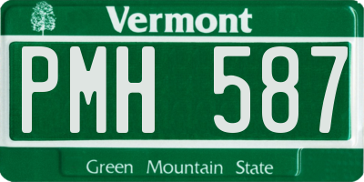 VT license plate PMH587