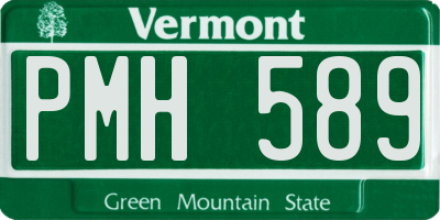 VT license plate PMH589