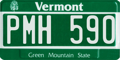 VT license plate PMH590