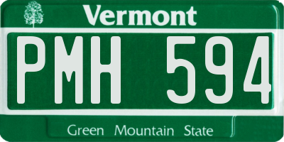 VT license plate PMH594