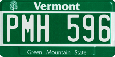 VT license plate PMH596