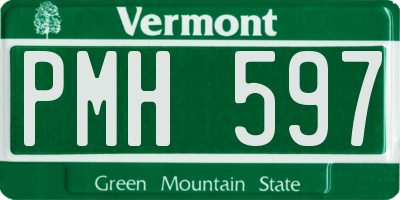 VT license plate PMH597