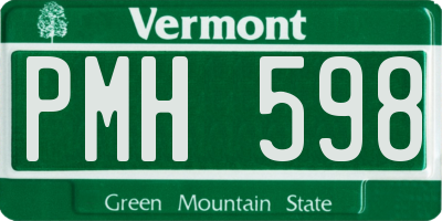VT license plate PMH598
