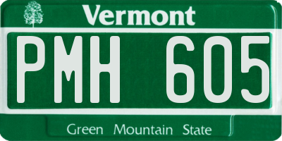 VT license plate PMH605