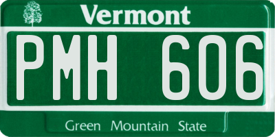 VT license plate PMH606