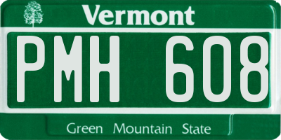 VT license plate PMH608
