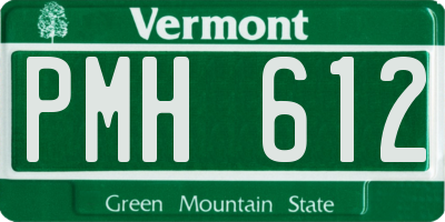 VT license plate PMH612