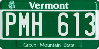 VT license plate PMH613