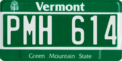 VT license plate PMH614