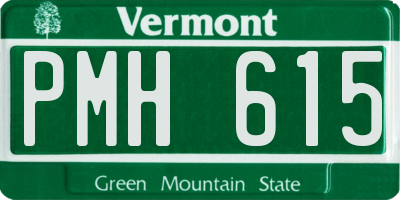 VT license plate PMH615