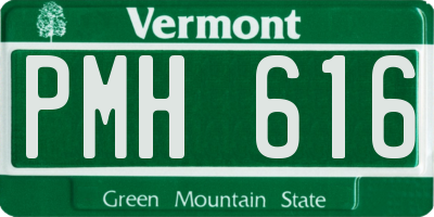 VT license plate PMH616