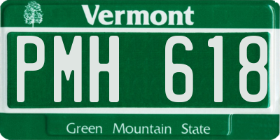 VT license plate PMH618