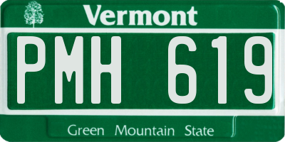VT license plate PMH619
