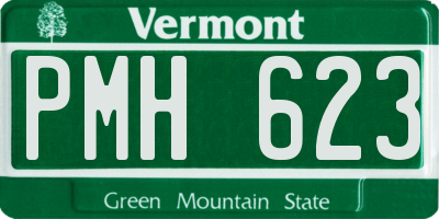 VT license plate PMH623